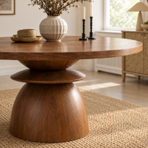 Round Dining Table Furniture Indoor Residential Dining Table - Image 3