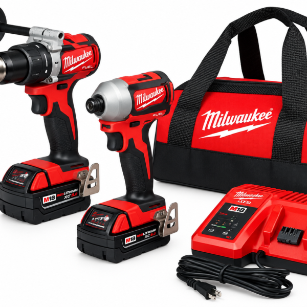 18V Cordless Combination Kit 2 Tool Set with Two Lithium Ion Batteries, M18 System Compatible