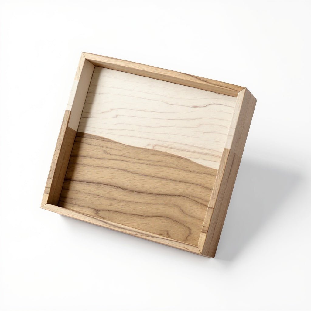 Solid Wood Decorative Tray 12 x 8 Inch Natural Finish for Home Organization Solid Wood Decorative Tray 12 x 8 Inch Natural Finish for Home Organization - Image 1