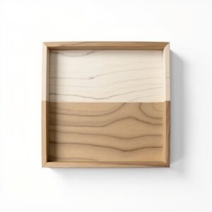 Solid Wood Decorative Tray 12 x 8 Inch Natural Finish for Home Organization - Image 2