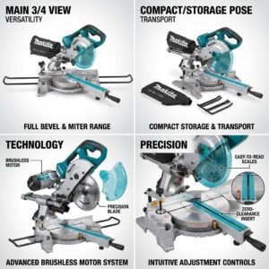 Makita XSL02Z-R Miter Saw 18V X2 LXT 7-1/2 Inch Cordless Saw - Image 2