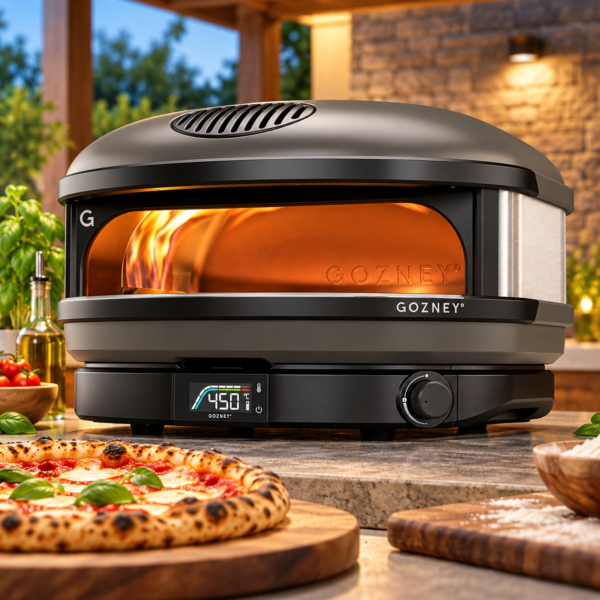 Arc XL Gas Pizza Oven 16 Inch with 950°F Heat, Lateral Gas Burner, 20mm Removable Stone and Digital Thermometer