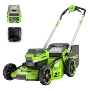 60V Self Propelled Lawn Mower 21 Inch with 8.0 Ah Battery - Image 4