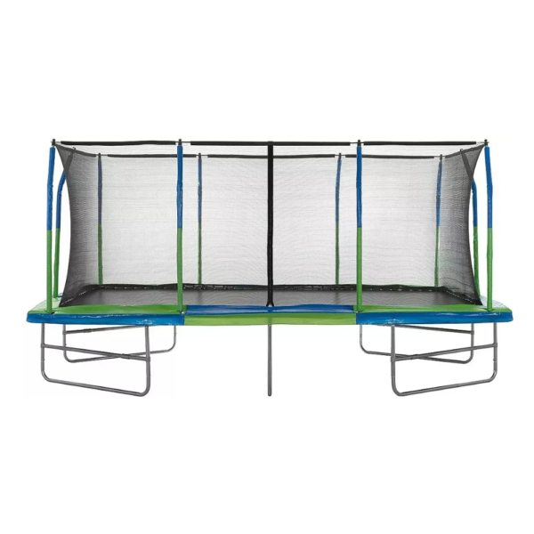 10x17 Mega Trampoline Enclosure with 500 lb Capacity, Powder Coated Steel Frame, 7 Inch Springs and Safety Pad