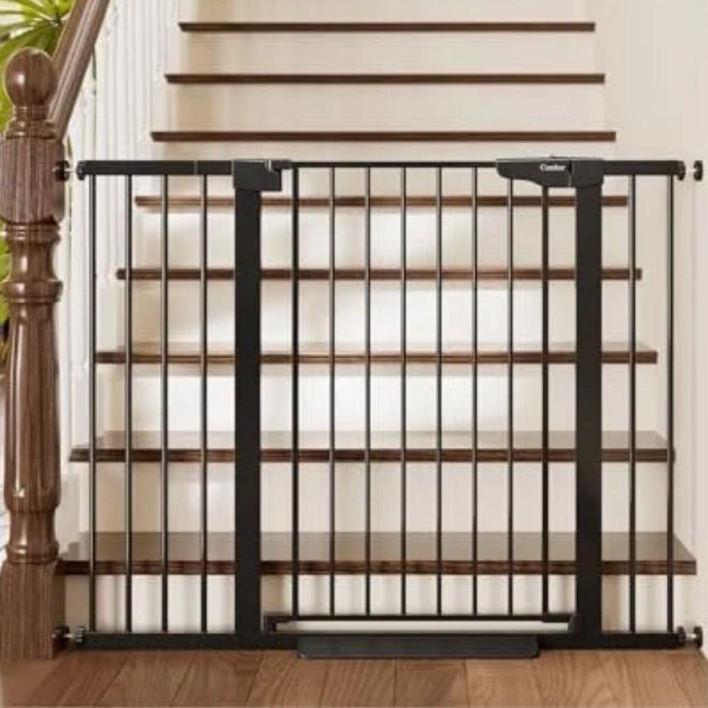 36 Inch Extra Tall Baby Gate with 2-Way Auto Close Door 36 Inch Extra Tall Baby Gate with 2-Way Auto Close Door - Image 1