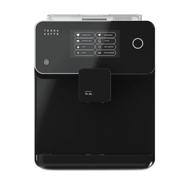 TK 01 Automatic Espresso Machine Black with Touchscreen and Integrated Grinder