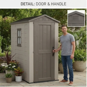 4 x 6 Resin Storage Shed with Steel Reinforcement and Floor - Image 2