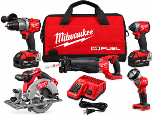 18V Cordless 5 Piece Power Tool Kit