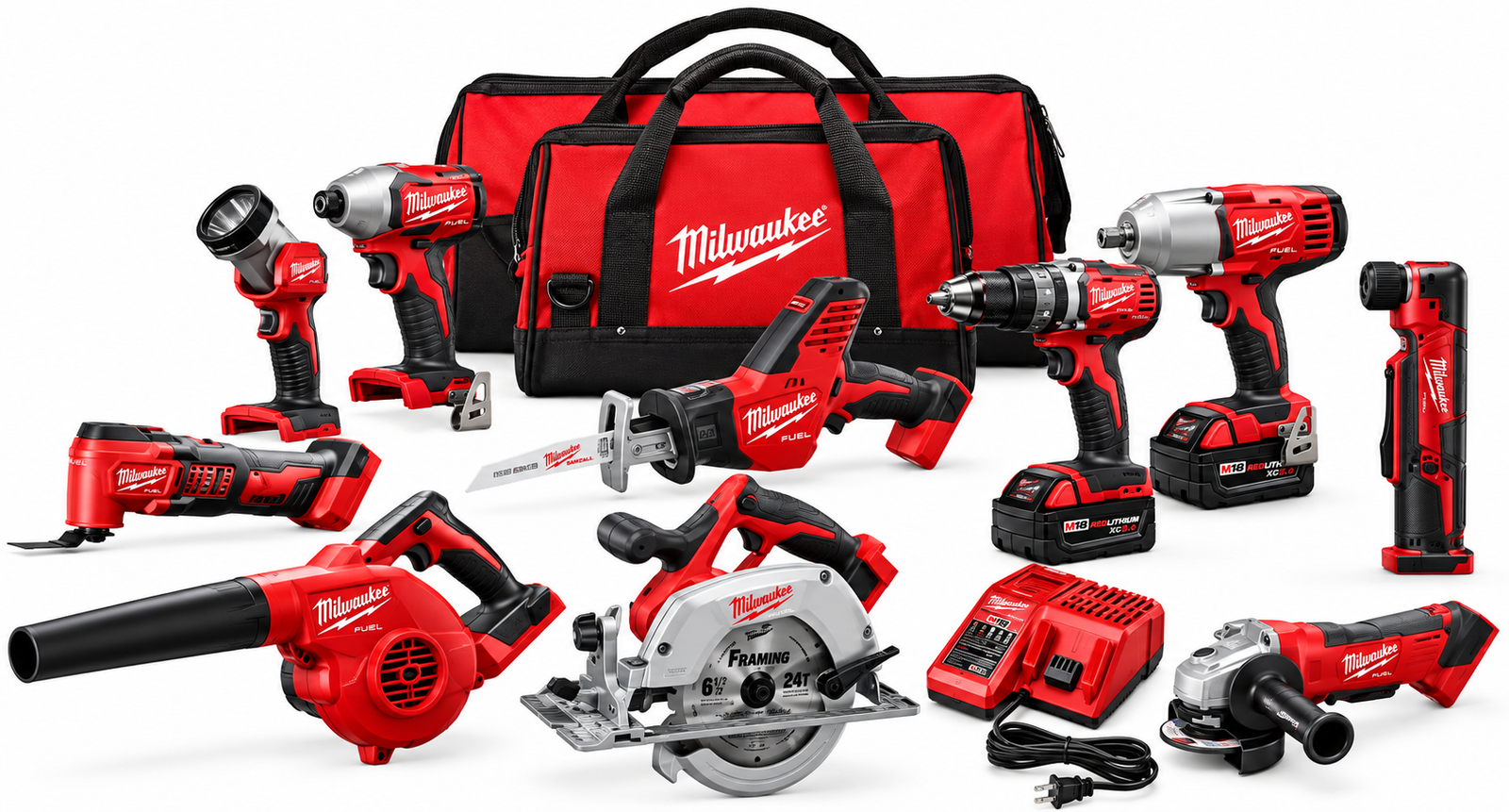 Milwaukee M18 18-Volt Lithium-Ion Cordless Combo Kit Milwaukee M18 18-Volt Lithium-Ion Cordless Combo Kit - Image 1