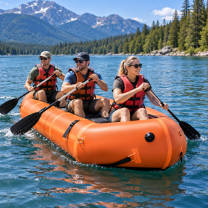 Self Bailing Inflatable Kayak 300 lb Capacity for Whitewater - Image 2