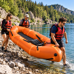 Self Bailing Inflatable Kayak 300 lb Capacity for Whitewater - Image 3