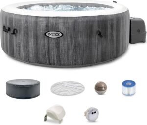 PureSpa Greystone Inflatable Hot Tub 94 x 94 x 28 Inches