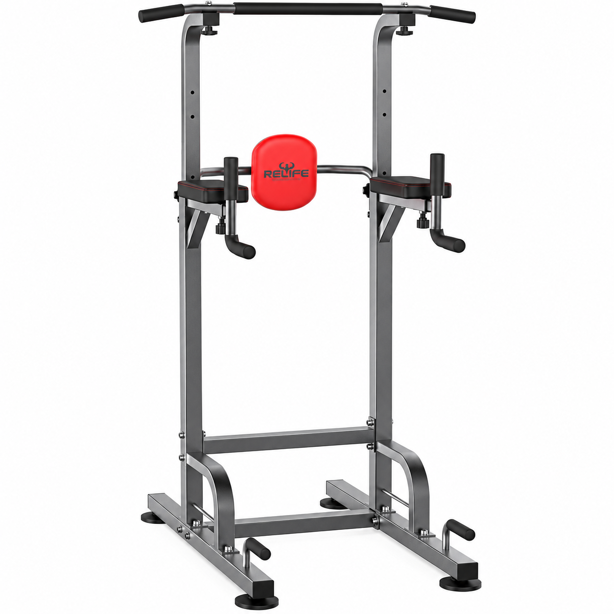 RELIFE Power Tower Pull Up Dip Station with 400 LB Capacity and Adjustable Height RELIFE Power Tower Pull Up Dip Station with 400 LB Capacity and Adjustable Height - Image 1