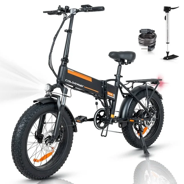 COLORWAY Orange Electric Bike 750W Motor, 48V 15Ah Fat Tire E-Bike COLORWAY Orange Electric Bike 750W Motor, 48V 15Ah Fat Tire E-Bike - Image 1