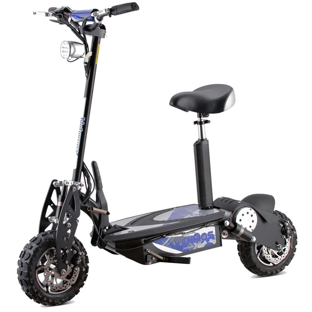 MotoTec Chaos Electric Scooter 2000W 60V Lithium Seated Scooter MotoTec Chaos Electric Scooter 2000W 60V Lithium Seated Scooter - Image 1