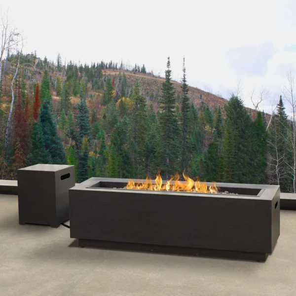 Real Flame Lanesboro Fire 65000 BTU Rectangular Gas Fire Pit Table