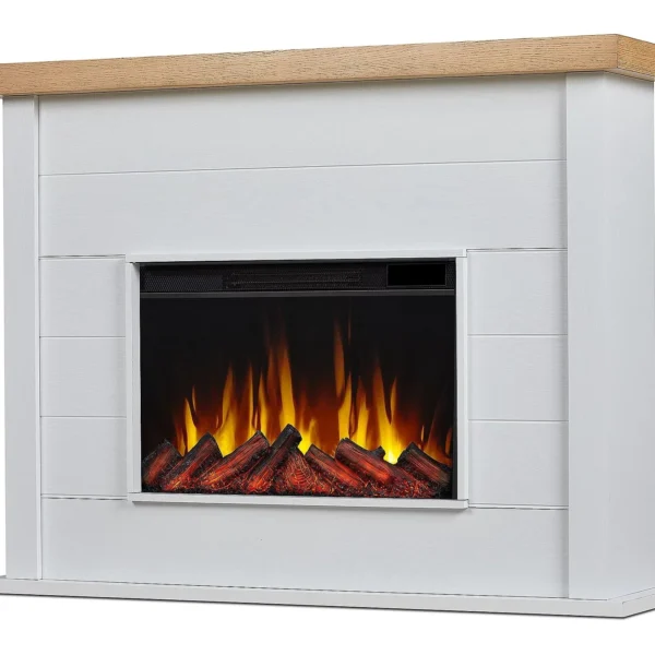 Marshall Slim Electric Fireplace 49 Inch with 1500W Heater, 6 Flame Colors, Adjustable Thermostat, Timer and Remote