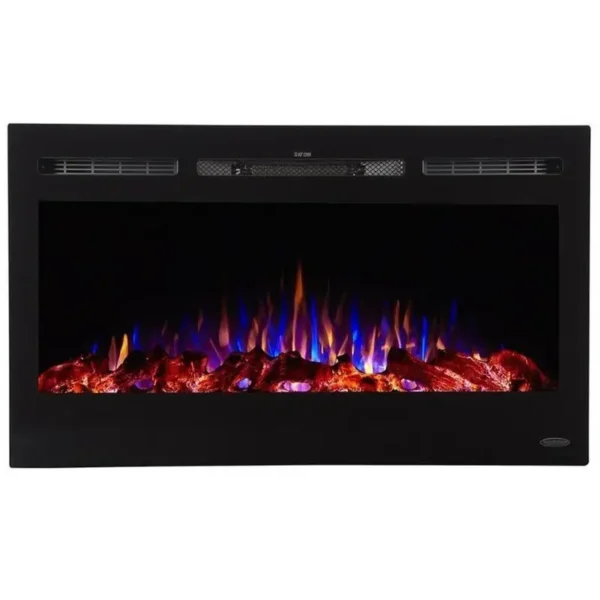 36 Inch Smart Recessed Electric Fireplace Heater