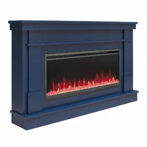 Novogratz Waverly Fireplace Mantel 64 Inch Wide Electric Fireplace with 42 Inch Insert - Image 5