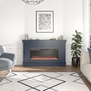 Novogratz Waverly Fireplace Mantel 64 Inch Wide Electric Fireplace with 42 Inch Insert - Image 4
