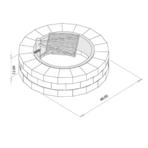 Necessories Wood Burning Fire 48 Inch Outdoor Fire Pit Kit - Image 3