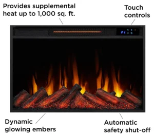 Marshall Slim Electric Fireplace 49 Inch with 1500W Heater, 6 Flame Colors, Adjustable Thermostat, Timer and Remote - Image 5
