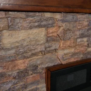 60 Inch Freestanding Stone Electric Fireplace Mantel - Image 3