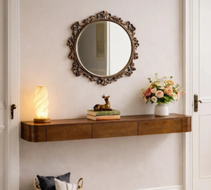 Console Table Storage Shelf Indoor Entryway Furniture with Organization Space