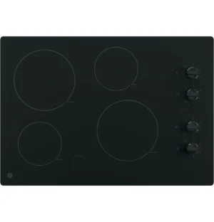 GE 30 Inch Electric Cooktop JP3030DWBB with 4 Radiant Elements