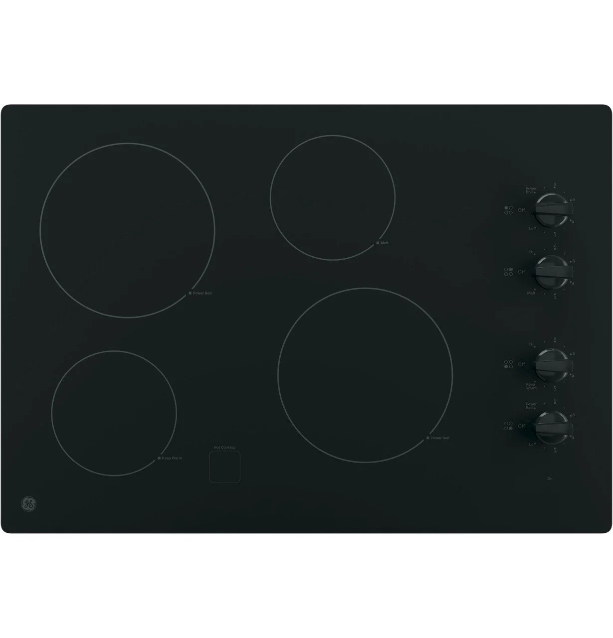 GE 30 Inch Electric Cooktop JP3030DWBB with 4 Radiant Elements GE 30 Inch Electric Cooktop JP3030DWBB with 4 Radiant Elements - Image 1