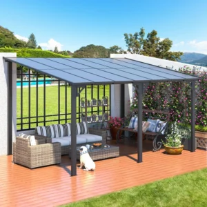 10 x 14 Wall Mounted Aluminum Pergola
