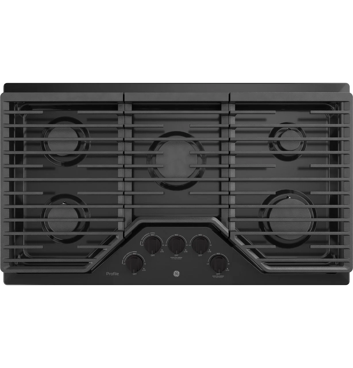 GE PGP7036DLBB Gas Cooktop 36 Inch 5-Burner Black Cooktop GE PGP7036DLBB Gas Cooktop 36 Inch 5-Burner Black Cooktop - Image 1