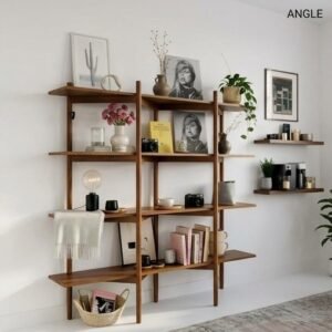 Modern Bookcase Storage Unit Indoor Shelving and Display Furniture - Image 2