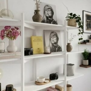 Tall Bookcase with Shelves Indoor Storage and Display Unit - Image 3