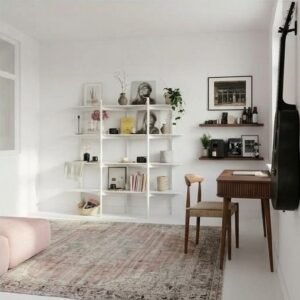 Tall Bookcase with Shelves Indoor Storage and Display Unit - Image 4