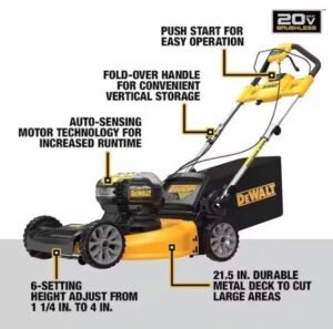 20V MAX Outdoor Power Kit 21.5 Inch Mower Trimmer and Leaf Blower - Image 3