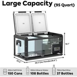 VL90 ProD Portable Refrigerator 95 Quart 90L Dual-Zone 12V/24V - Image 2