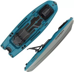 Single Person Fishing Kayak with 450 lb Capacity – Turquoise Blue