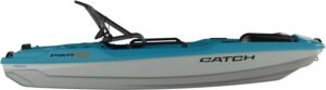 Single Person Fishing Kayak with 450 lb Capacity – Turquoise Blue - Image 2