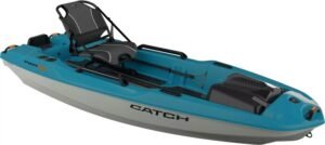 Single Person Fishing Kayak with 450 lb Capacity – Turquoise Blue - Image 4