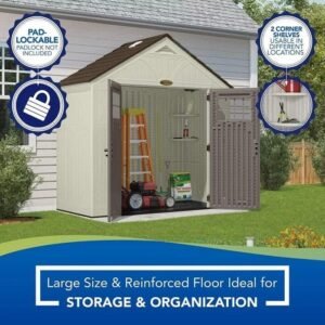 4 x 8 Resin Storage Shed with Reinforced Floor - Image 4