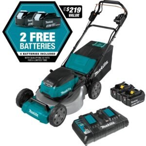 36V Cordless Self Propelled Lawn Mower 21 Inch with 4 Batteries - Image 8