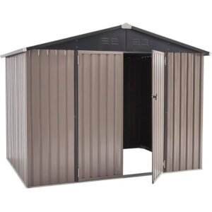 8x6 Metal Storage Shed with Lockable Door