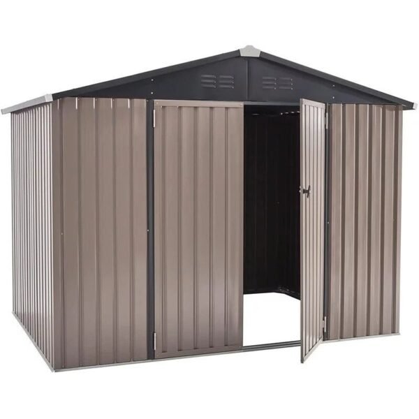 8x6 Metal Storage Shed with Lockable Door