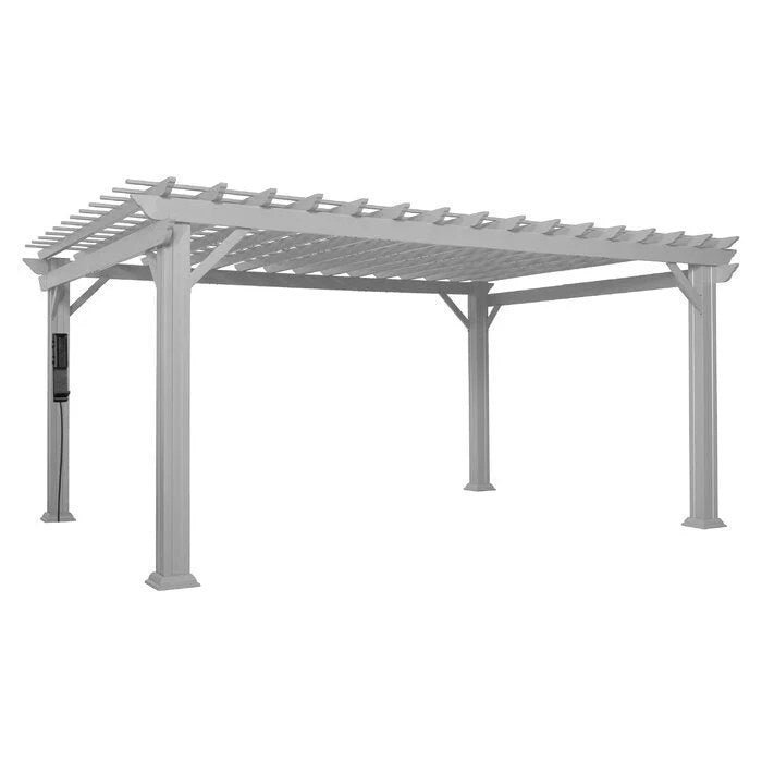 16 x 12 Steel Pergola with Power Outlets and USB Ports 16 x 12 Steel Pergola with Power Outlets and USB Ports - Image 1