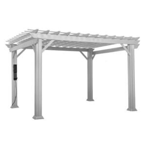 16 x 12 Steel Pergola with Power Outlets and USB Ports - Image 2