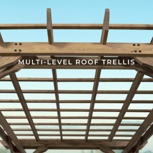 Fairhaven Rustic Wood Pergola 12 x 10 Ft Outdoor Structure with Power Access - Image 3