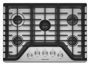 KitchenAid KCGS350ESS Gas Cooktop 30 Inch 5-Burner Stainless Steel