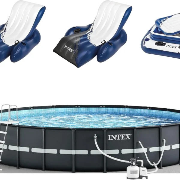 Intex Ultra XTR Round Pool 24 Ft x 52 In Above Ground Pool Set