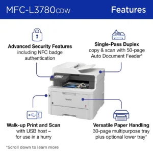 Brother MFC-L3780CDW Printer Wireless Color All-in-One - Image 3